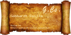 Gebhardt Csilla névjegykártya