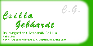 csilla gebhardt business card